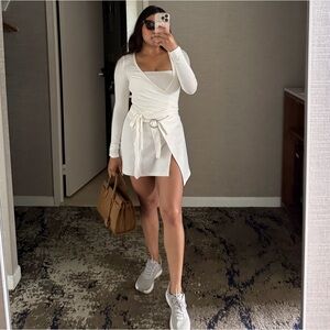 White skirt and top set,